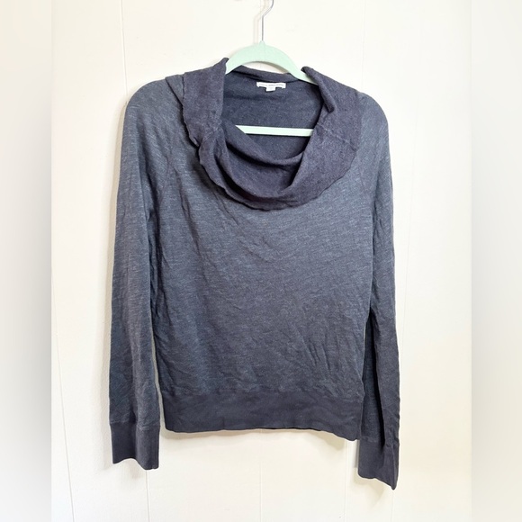 James Perse grey cowl neck long sleeve supima cotton modal size 3 (L) - Picture 1 of 5